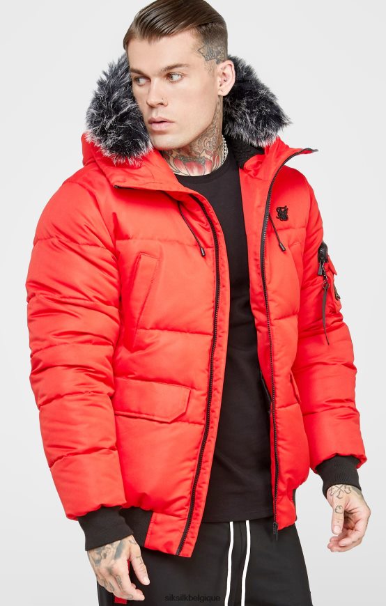 blouson aviateur rouge vêtements Hommes SikSilk AS2ZD500
