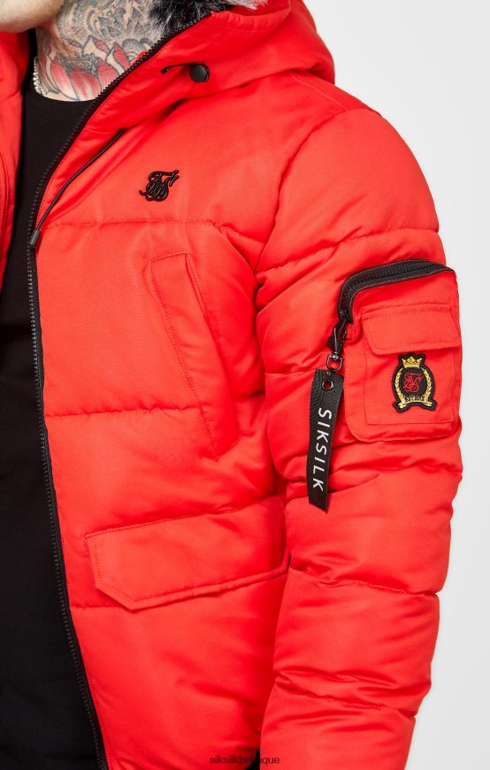 blouson aviateur rouge vêtements Hommes SikSilk AS2ZD500