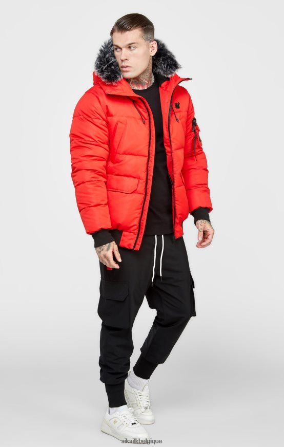 blouson aviateur rouge vêtements Hommes SikSilk AS2ZD500