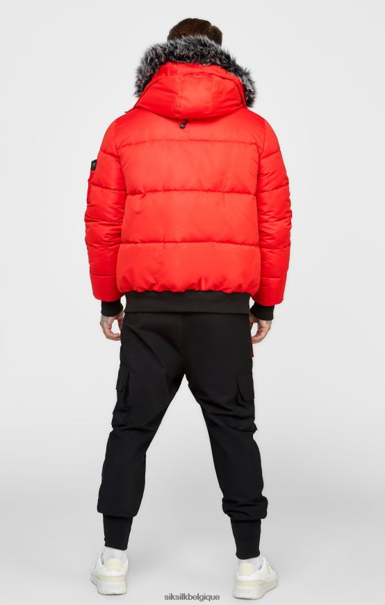 blouson aviateur rouge vêtements Hommes SikSilk AS2ZD500