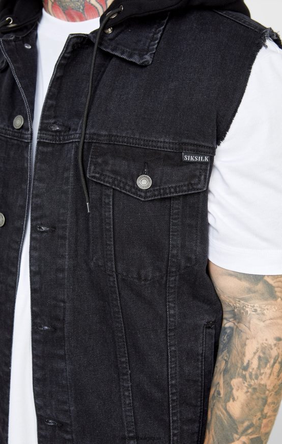 gilet à capuche noir vêtements Hommes SikSilk AS2ZD472