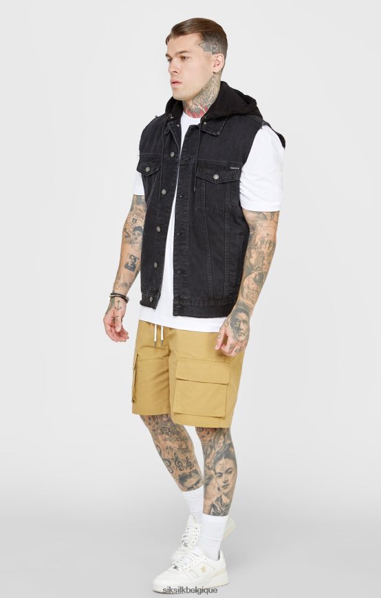 gilet à capuche noir vêtements Hommes SikSilk AS2ZD472