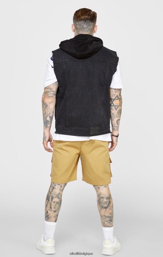 gilet à capuche noir vêtements Hommes SikSilk AS2ZD472