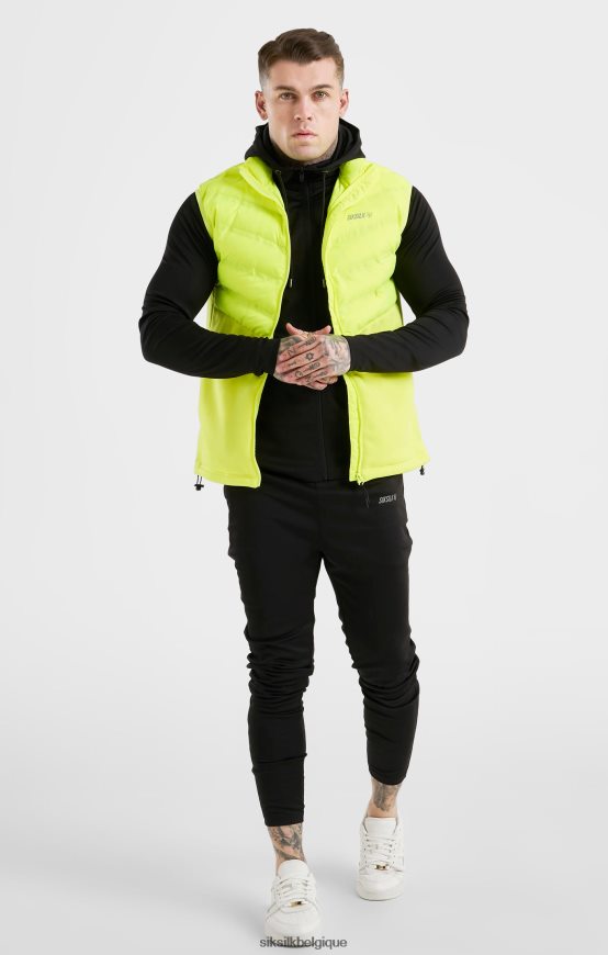 gilet de sport jaune vêtements Hommes SikSilk AS2ZD492