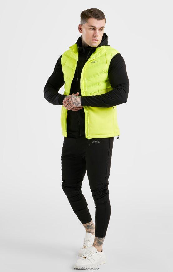 gilet de sport jaune vêtements Hommes SikSilk AS2ZD492