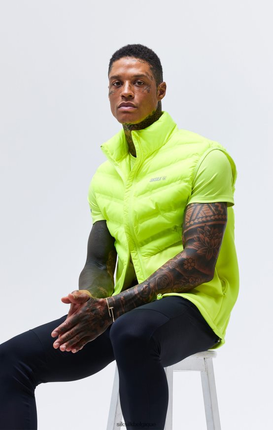 gilet de sport jaune vêtements Hommes SikSilk AS2ZD492