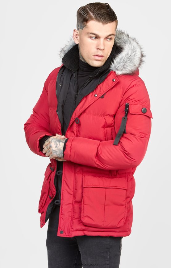 parka arctique rouge vêtements Hommes SikSilk AS2ZD470
