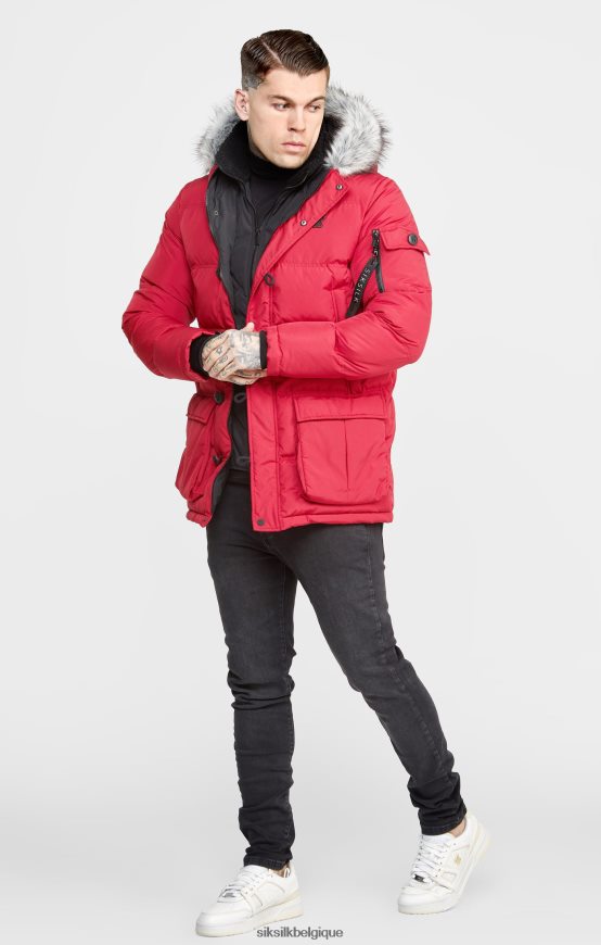 parka arctique rouge vêtements Hommes SikSilk AS2ZD470