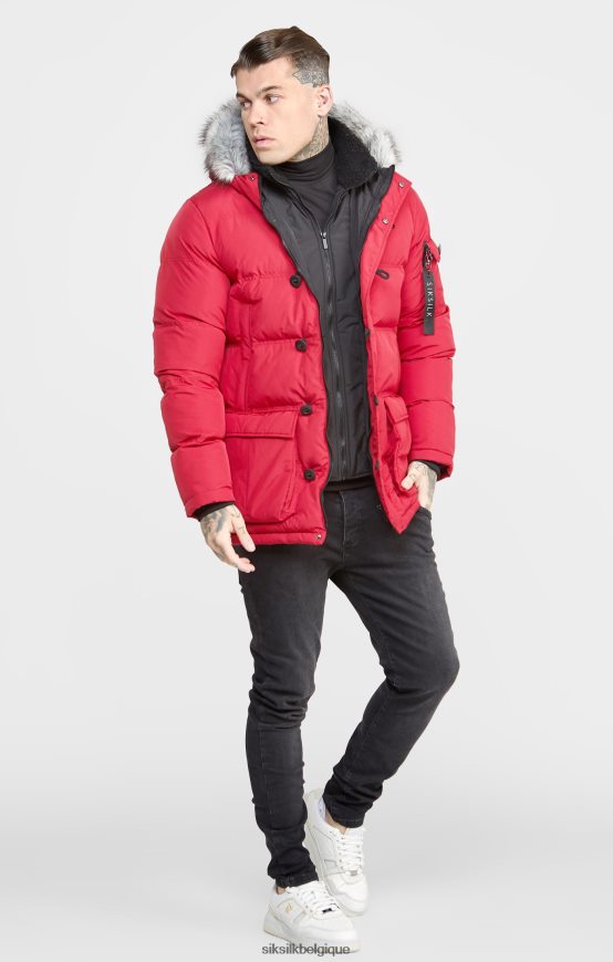 parka arctique rouge vêtements Hommes SikSilk AS2ZD470