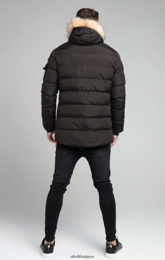 parka expédition noire vêtements Hommes SikSilk AS2ZD493