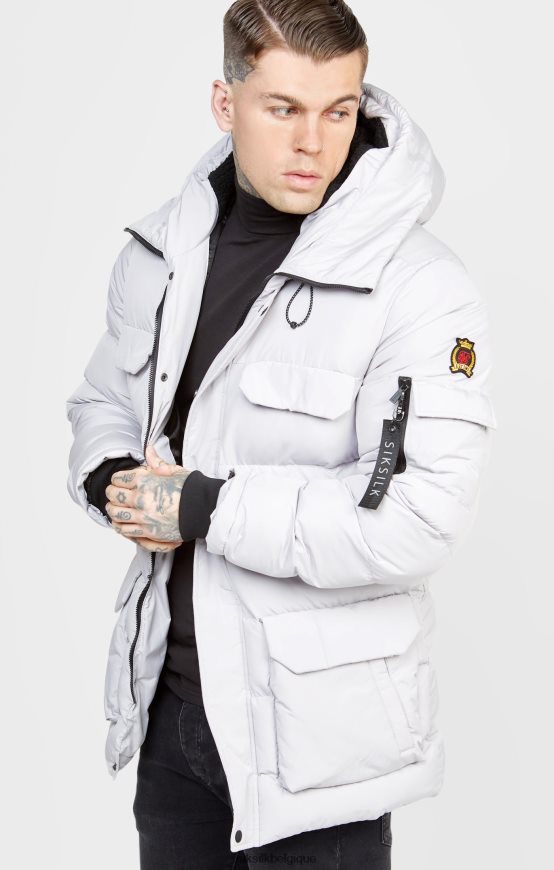 parka grise vêtements Hommes SikSilk AS2ZD487