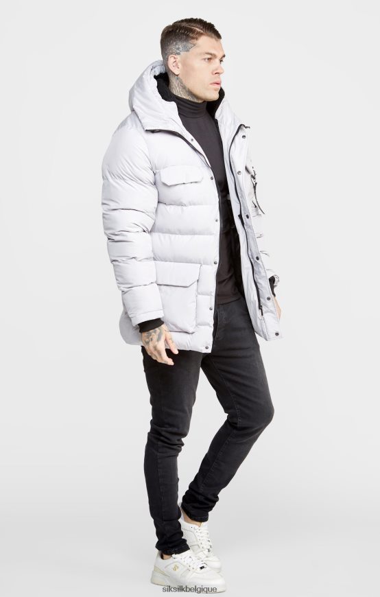 parka grise vêtements Hommes SikSilk AS2ZD487
