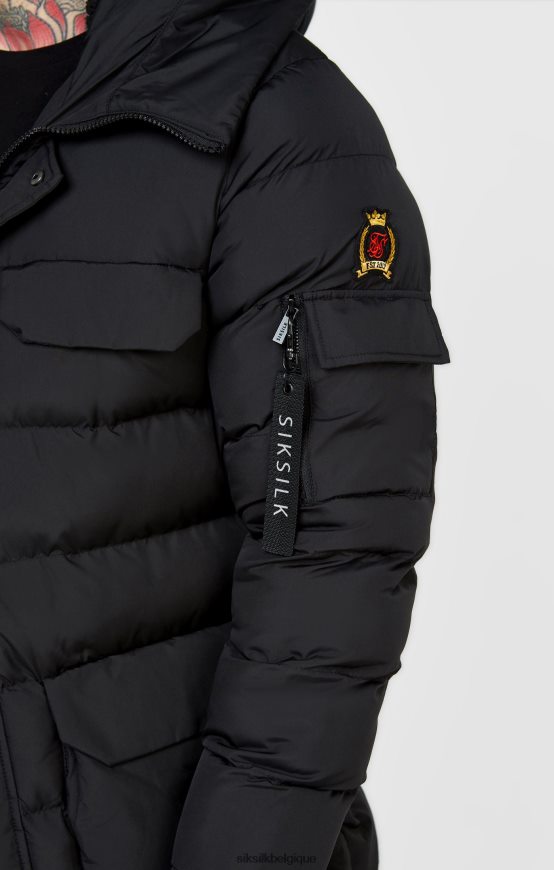 parka noire vêtements Hommes SikSilk AS2ZD480