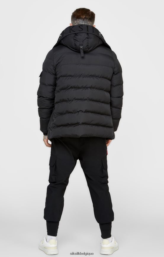 parka noire vêtements Hommes SikSilk AS2ZD480