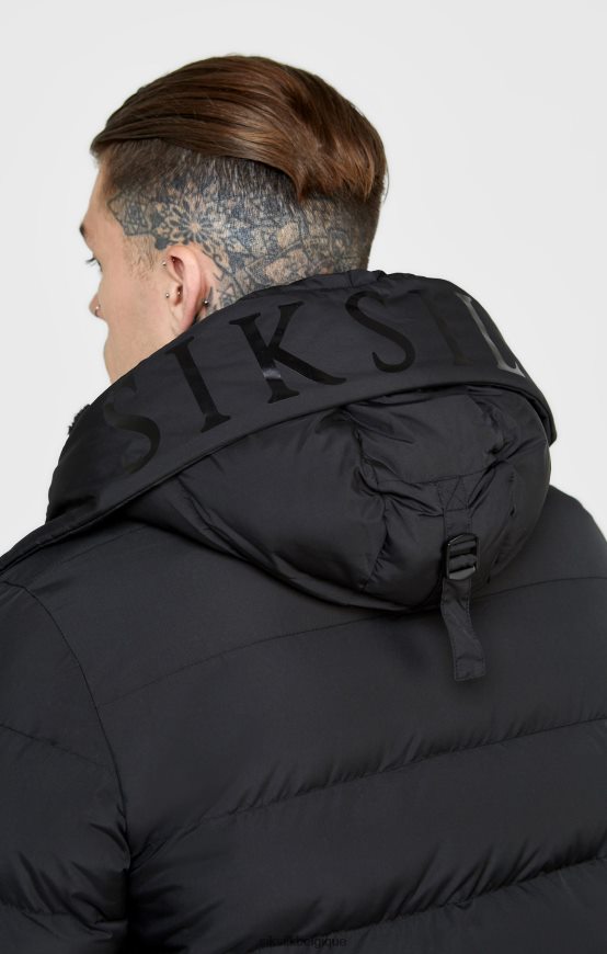 parka noire vêtements Hommes SikSilk AS2ZD480