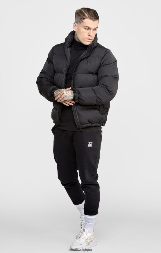 veste bulle noire à logo embossé vêtements Hommes SikSilk AS2ZD479
