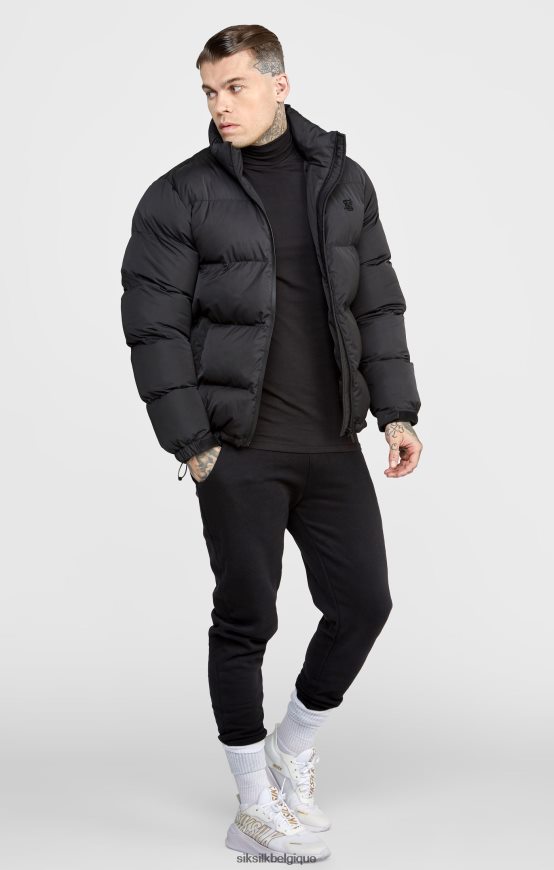 veste bulle noire à logo embossé vêtements Hommes SikSilk AS2ZD479