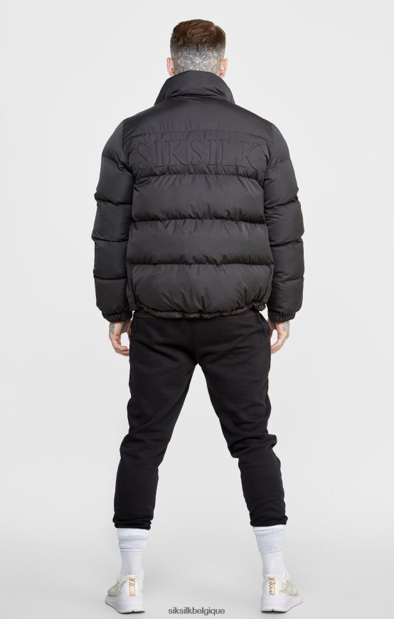 veste bulle noire à logo embossé vêtements Hommes SikSilk AS2ZD479