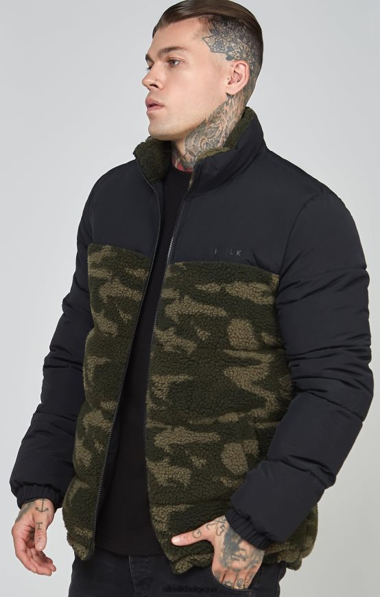 veste bulle sherpa noire vêtements Hommes SikSilk AS2ZD485