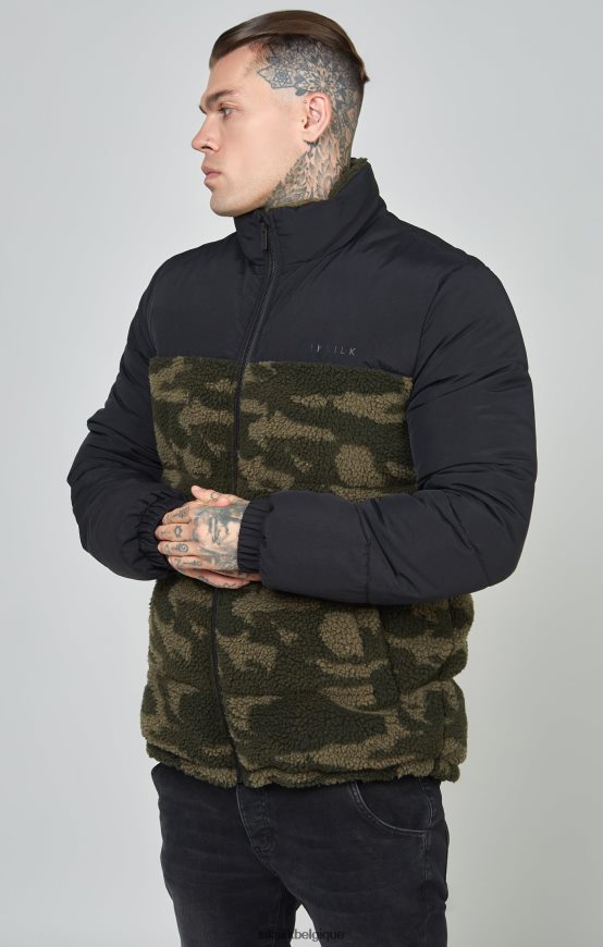 veste bulle sherpa noire vêtements Hommes SikSilk AS2ZD485