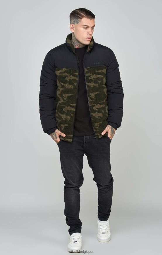 veste bulle sherpa noire vêtements Hommes SikSilk AS2ZD485