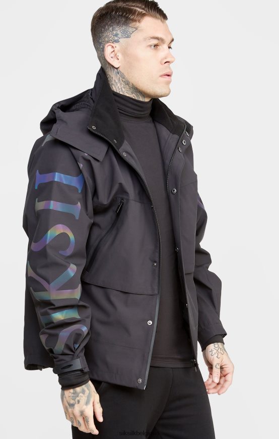 veste technique noire vêtements Hommes SikSilk AS2ZD484
