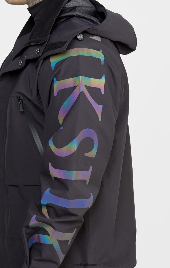 veste technique noire vêtements Hommes SikSilk AS2ZD484
