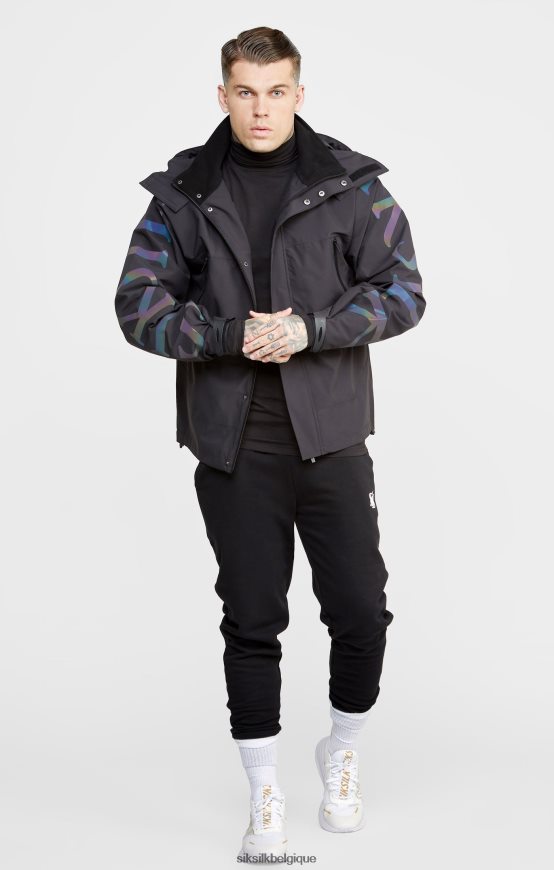 veste technique noire vêtements Hommes SikSilk AS2ZD484