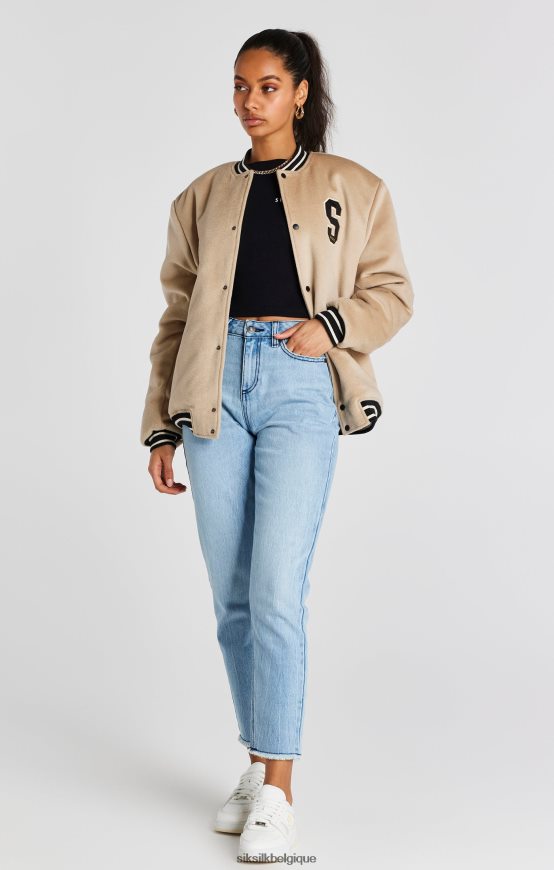 veste universitaire écru anniversaire vêtements Hommes SikSilk AS2ZD486