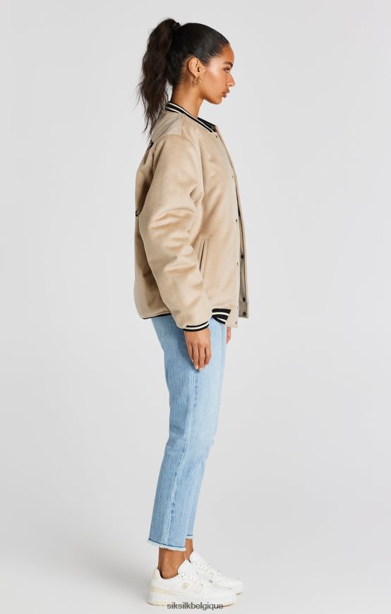 veste universitaire écru anniversaire vêtements Hommes SikSilk AS2ZD486