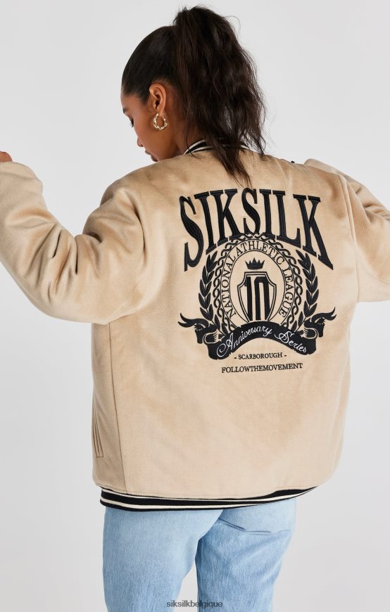 veste universitaire écru anniversaire vêtements Hommes SikSilk AS2ZD486