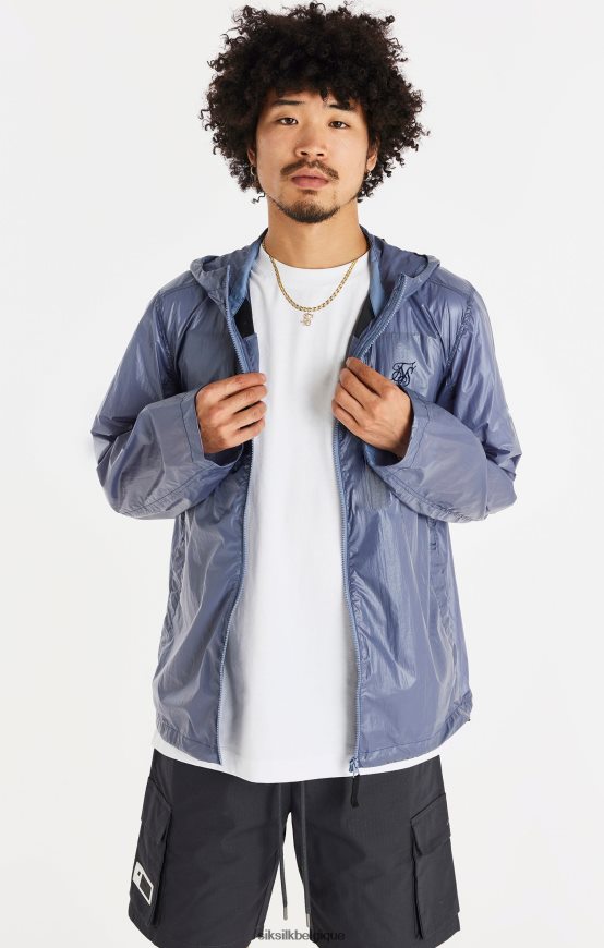 veste zippée en nylon packaway - bleu marine vêtements Hommes SikSilk AS2ZD499